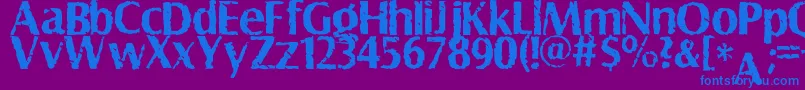 Shabby Font – Blue Fonts on Purple Background