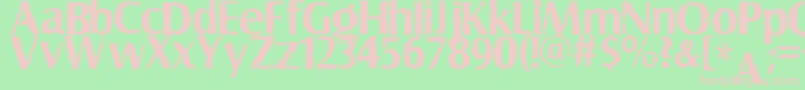 Shabby Font – Pink Fonts on Green Background