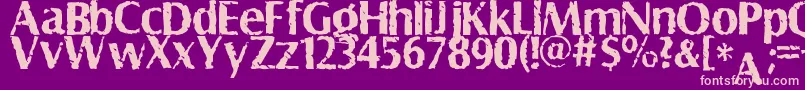 Shabby Font – Pink Fonts on Purple Background