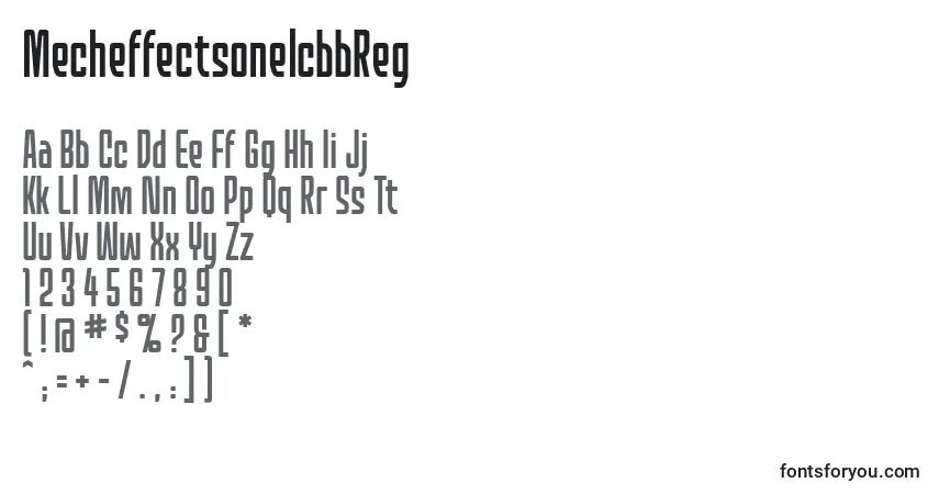 MecheffectsonelcbbReg (88780) Font – alphabet, numbers, special characters