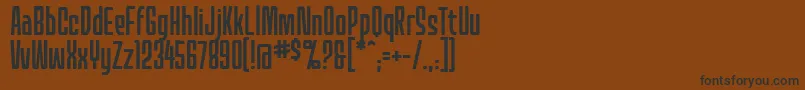 Czcionka MecheffectsonelcbbReg – czarne czcionki na brązowym tle