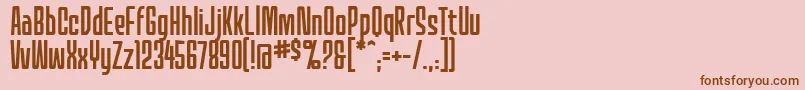 Saiba mais sobre a fonte MecheffectsonelcbbReg Fonte MecheffectsonelcbbReg – fontes marrons em um fundo rosa