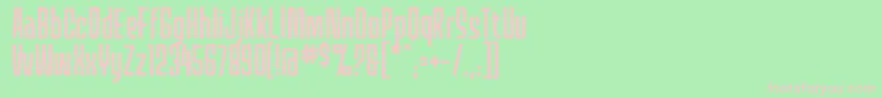 MecheffectsonelcbbReg Font – Pink Fonts on Green Background