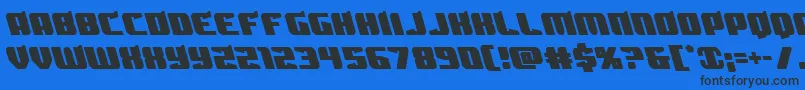 Spartacoleft Font – Black Fonts on Blue Background