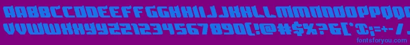 Spartacoleft Font – Blue Fonts on Purple Background