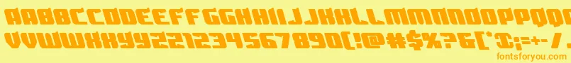 Spartacoleft Font – Orange Fonts on Yellow Background