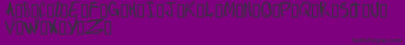 Craptacular-Schriftart – Schwarze Schriften auf violettem Hintergrund