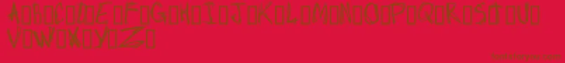 Craptacular Font – Brown Fonts on Red Background
