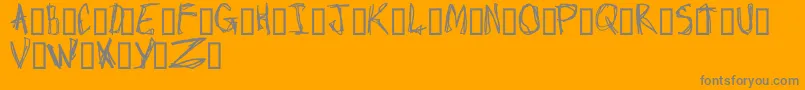 Craptacular Font – Gray Fonts on Orange Background