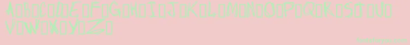 Craptacular Font – Green Fonts on Pink Background