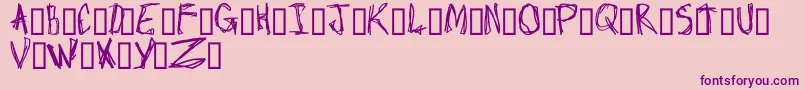 Craptacular Font – Purple Fonts on Pink Background