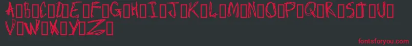 Craptacular Font – Red Fonts on Black Background