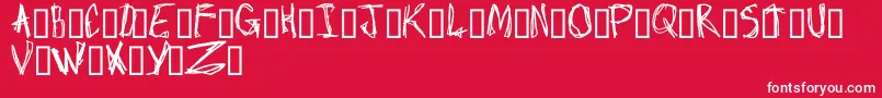 Craptacular Font – White Fonts on Red Background