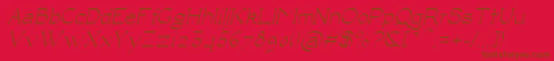 LuisaItalic-fontti – ruskeat fontit punaisella taustalla