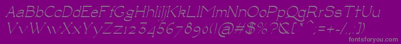 LuisaItalic Font – Gray Fonts on Purple Background