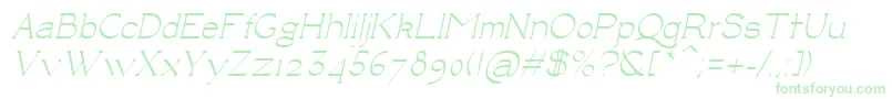 Шрифт LuisaItalic – зелёные шрифты на белом фоне