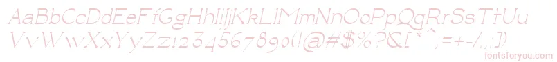 フォントLuisaItalic – 白い背景にピンクのフォント