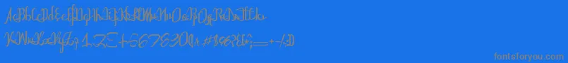 Astralprojections-fontti – harmaat kirjasimet sinisellä taustalla