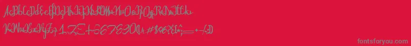 Astralprojections Font – Gray Fonts on Red Background