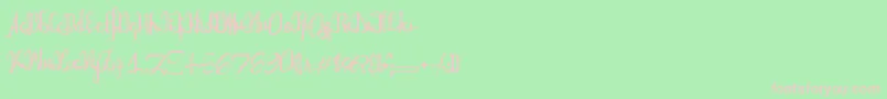Шрифт Astralprojections – розовые шрифты на зелёном фоне
