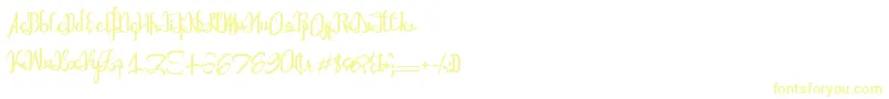 Шрифт Astralprojections – жёлтые шрифты