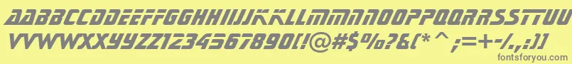フォントSonicExtraBoldBt – 黄色の背景に灰色の文字