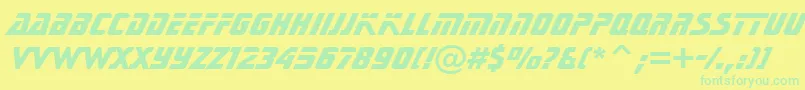 Police SonicExtraBoldBt – polices vertes sur fond jaune
