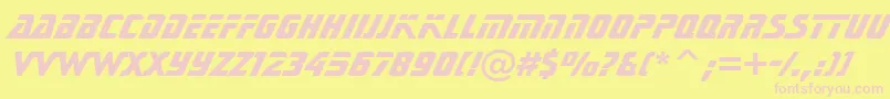SonicExtraBoldBt-fontti – vaaleanpunaiset fontit keltaisella taustalla
