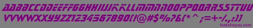 フォントSonicExtraBoldBt – 紫色のフォント、灰色の背景