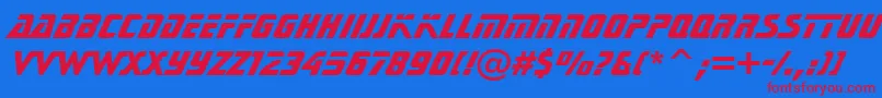SonicExtraBoldBt Font – Red Fonts on Blue Background