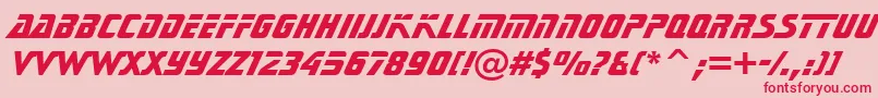 SonicExtraBoldBt Font – Red Fonts on Pink Background