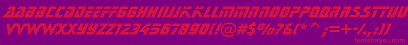 SonicExtraBoldBt Font – Red Fonts on Purple Background
