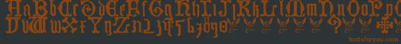 GermanBlackletters15thC. Font – Brown Fonts on Black Background