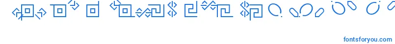 フォントRusticanaBorders – 白い背景に青い文字