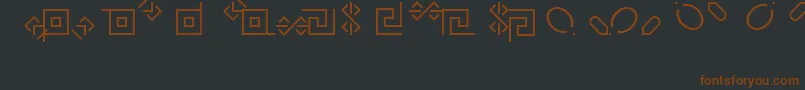 Czcionka RusticanaBorders – brązowe czcionki na czarnym tle