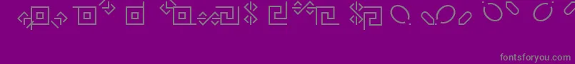 フォントRusticanaBorders – 紫の背景に灰色の文字