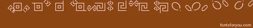 Police RusticanaBorders – polices roses sur fond brun