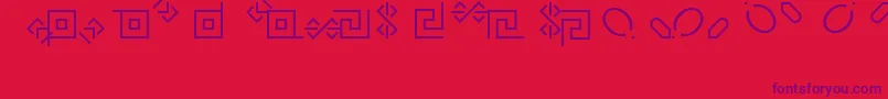 RusticanaBorders Font – Purple Fonts on Red Background