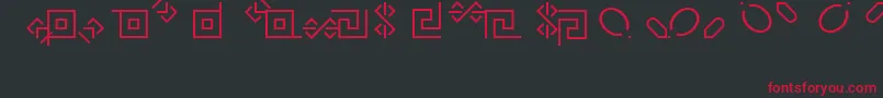 RusticanaBorders Font – Red Fonts on Black Background