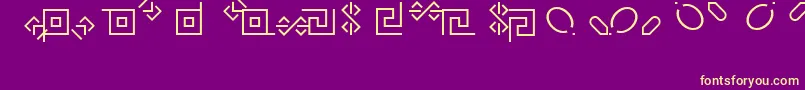 Weitere Informationen zur RusticanaBorders-Schriftart RusticanaBorders-Schriftart – Gelbe Schriften auf violettem Hintergrund