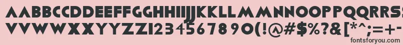 Viafont Font – Black Fonts on Pink Background