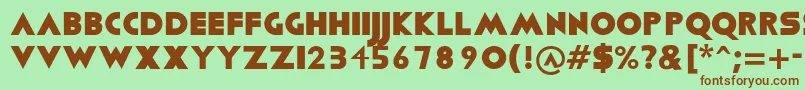 Viafont Font – Brown Fonts on Green Background