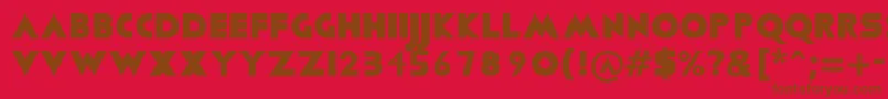 Viafont Font – Brown Fonts on Red Background