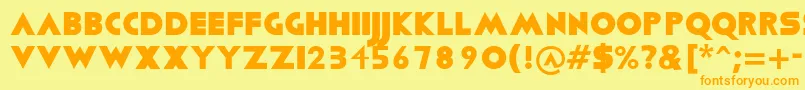 Viafont Font – Orange Fonts on Yellow Background