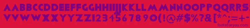 Viafont Font – Purple Fonts on Red Background