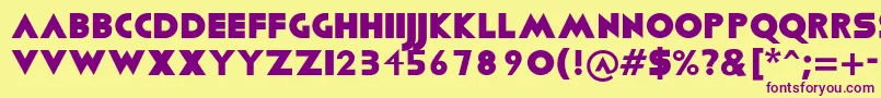 Viafont Font – Purple Fonts on Yellow Background
