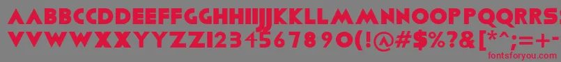 Viafont Font – Red Fonts on Gray Background