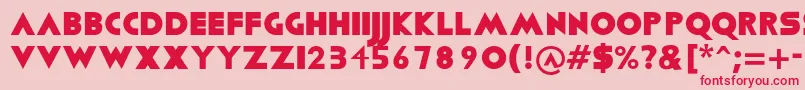 Viafont Font – Red Fonts on Pink Background