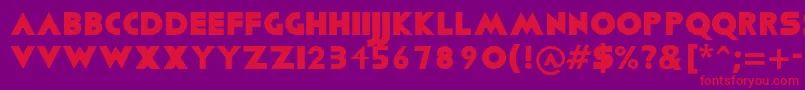 Viafont Font – Red Fonts on Purple Background