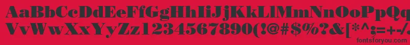 BodoniLtPoster Font – Black Fonts on Red Background